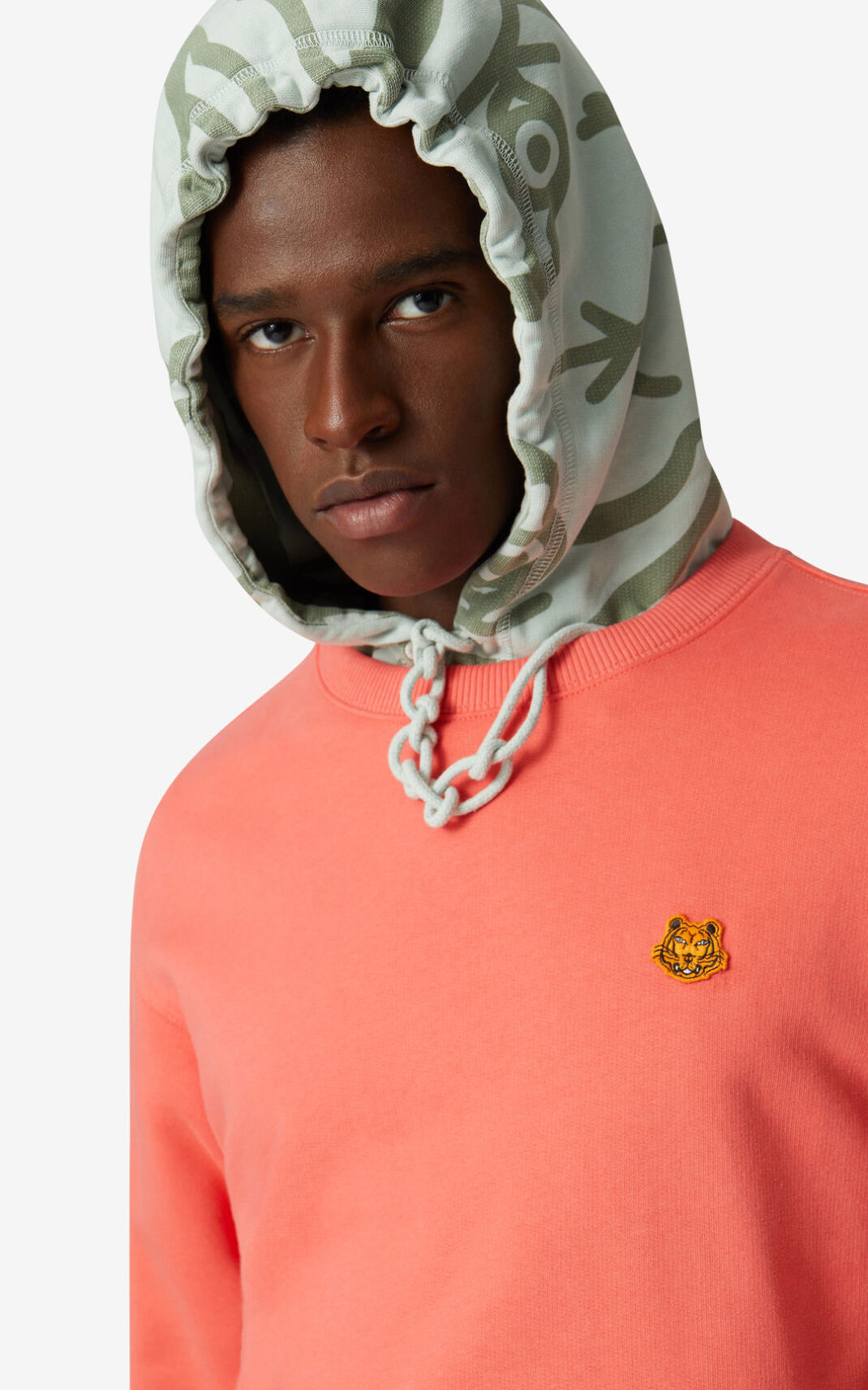 Sweat Kenzo Homme Tiger Crest Rose SXBWI-1562